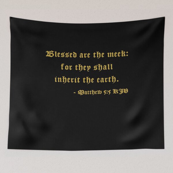 Item preview, Mateo 5: 5 KJV 1611 Impresión en oro designed and sold by VerShirts.