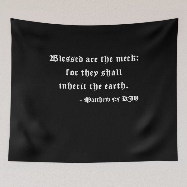 Item preview, Matthew 5:5 KJV 1611 White Print designed and sold by VerShirts.