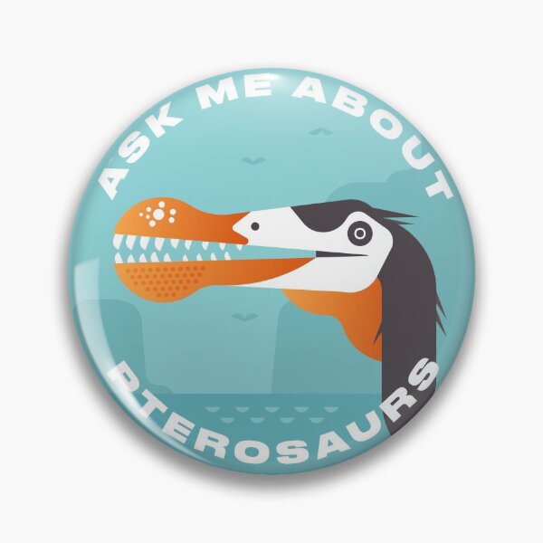 Item preview, Ask me about pterosaurs - Emblem designed and sold by mesozoic shop.