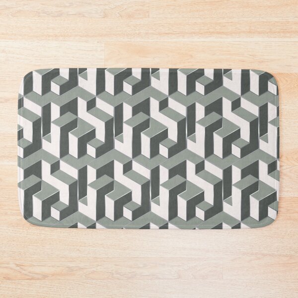 Item preview, Cubic Pattern Silver Green  designed and sold by Bluematerials.