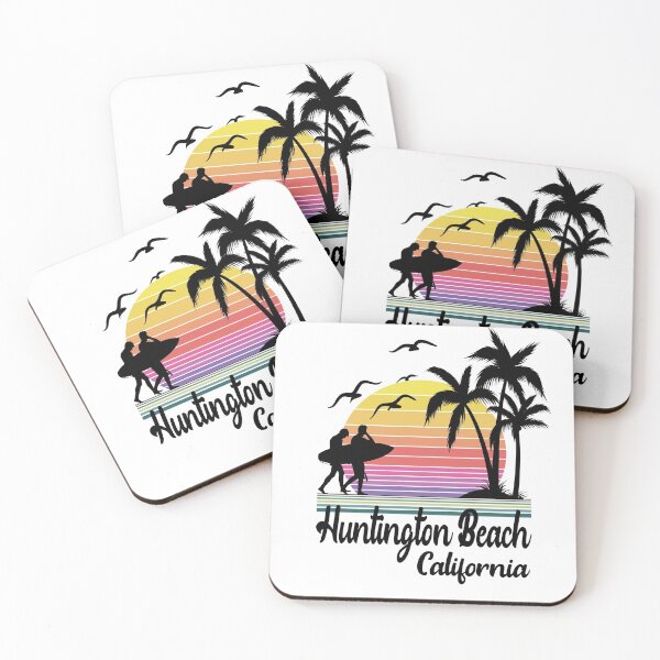 Item preview, Huntington Beach California Seaside Retro Sunset designed and sold by Home-Spirit.