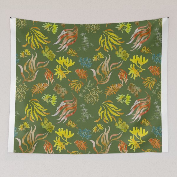 Item preview, Seaweed pattern green designed and sold by AgniArt.