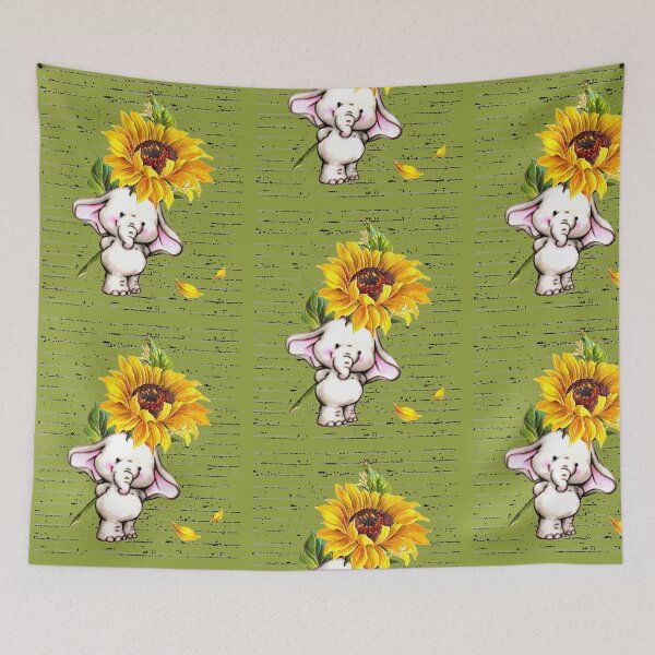 Item preview, elephant sunflower  designed and sold by RiseAlex.