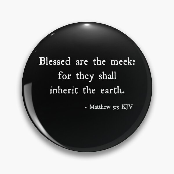 Item preview, Matthew 5:5 KJV Antique White Print designed and sold by VerShirts.