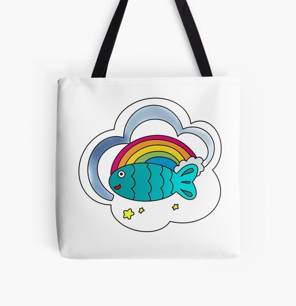 Swishy Fish Beach Name Tote