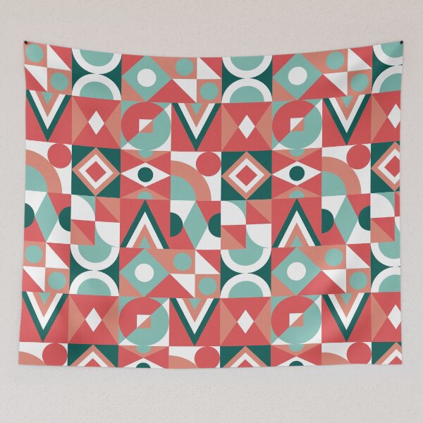 Item preview, Mid Century Geometric Shapes Pattern #4 designed and sold by AanmahStore.