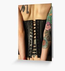leather corset Greeting Card