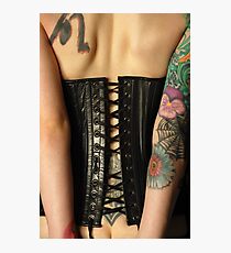 leather corset Photographic Print