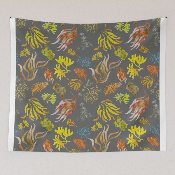 Item preview, Seaweed patern grey designed and sold by AgniArt.