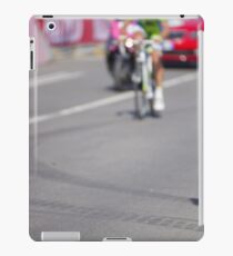Cyclist on the road iPad Case/Skin