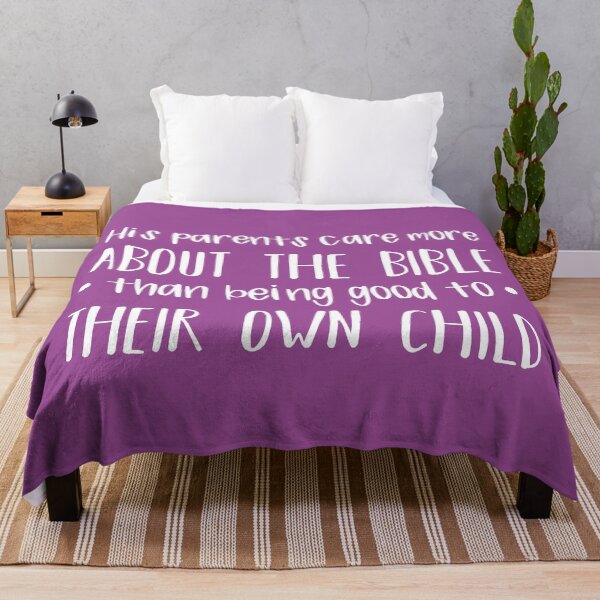 Item preview, His Parents Care More About The Bible (Purple BG) designed and sold by FilipeFerreira.
