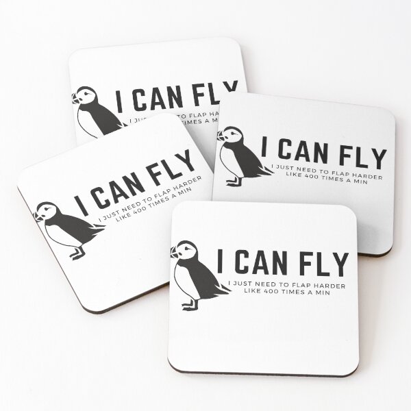 Item preview, Puffin Quote - I can fly, i just need to flap harder, like 400 times a min designed and sold by ThousandAutumns.