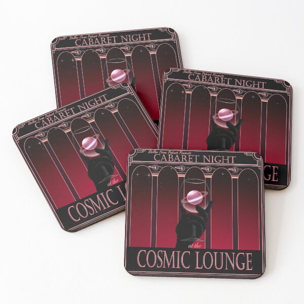 Cosmic Lounge Cabaret Coasters (Set of 4)