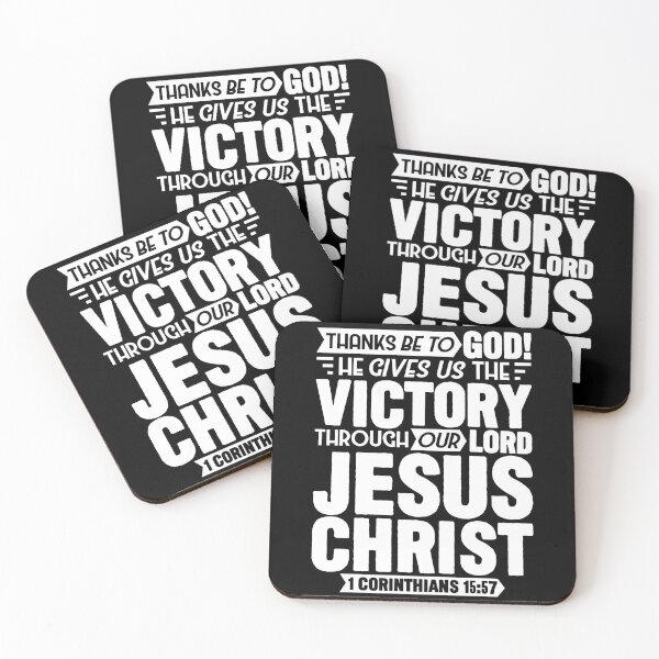 Item preview, 1 Corinthians 15:57 He Gives Us The Victory Through Our Lord Jesus Christ designed and sold by plushism.