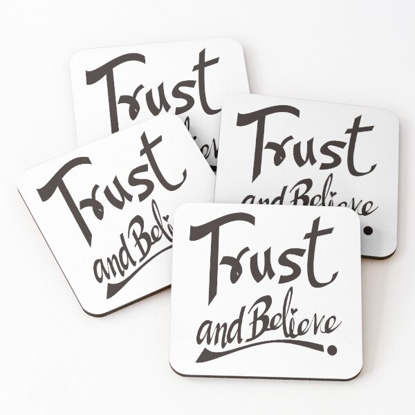 Item preview, Trust and Believe Lettering PNG. designed and sold by CeresGraphic.