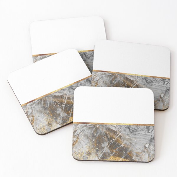 Item preview, White and Gold Abstract Art designed and sold by MA DESIGNS.