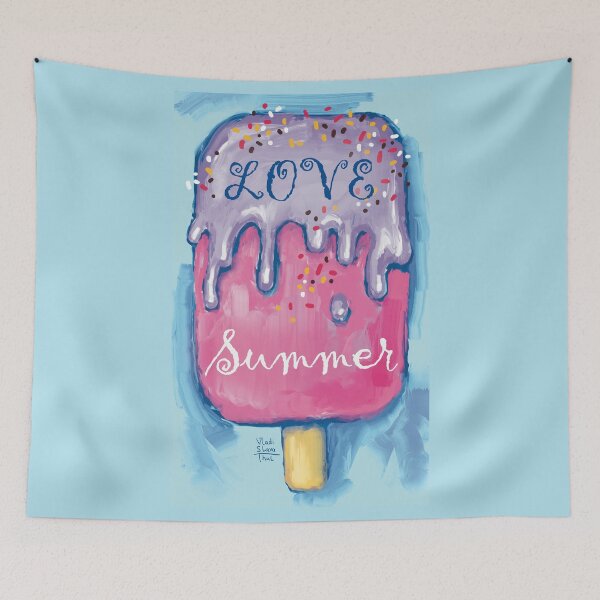 Item preview, Sweet cold colourful  ice cream. Hot summer time. designed and sold by RukkiZukkiArt.