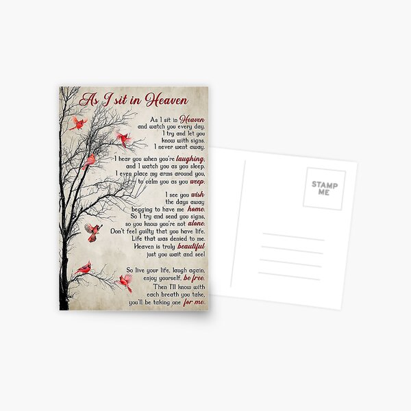 Item preview, As I Sit In Heaven Poem Poster designed and sold by kathrynlice.