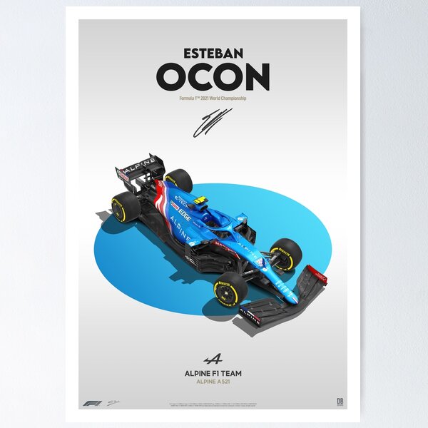 Alpine A521 Fernando Alonso 5-Piece - Poster – Formula Essentials