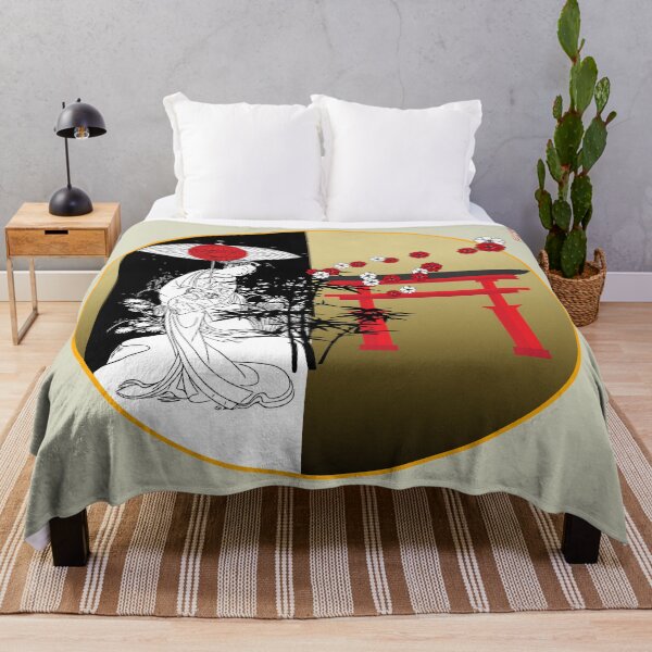 Item preview, Japanese garden temple on classic gold disc designed and sold by Ricogfx.