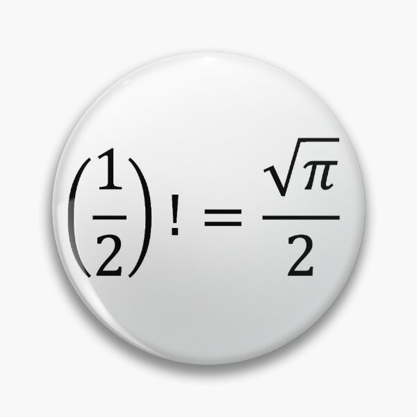 Item preview, factorial of one half, calculus and math designed and sold by NoetherSym.