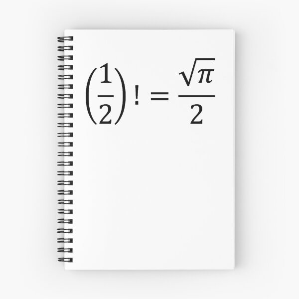 Item preview, factorial of one half, calculus and math designed and sold by NoetherSym.