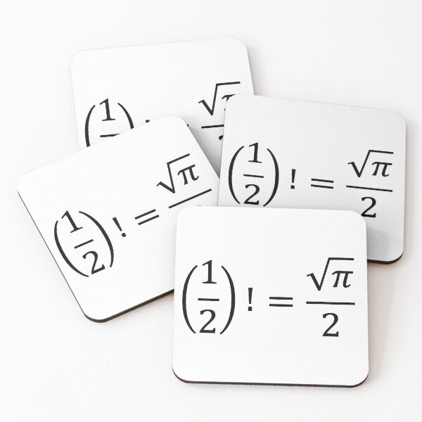 Item preview, factorial of one half, calculus and math designed and sold by NoetherSym.