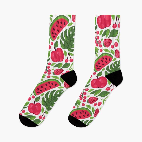 Item preview, Red fruits and green plants designed and sold by Olizabet.