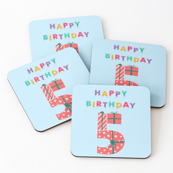 Item preview, 5th Birthday Party, Happy Birthday designed and sold by kubrangle.