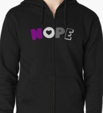 Nope (Asexual) Zipped Hoodie