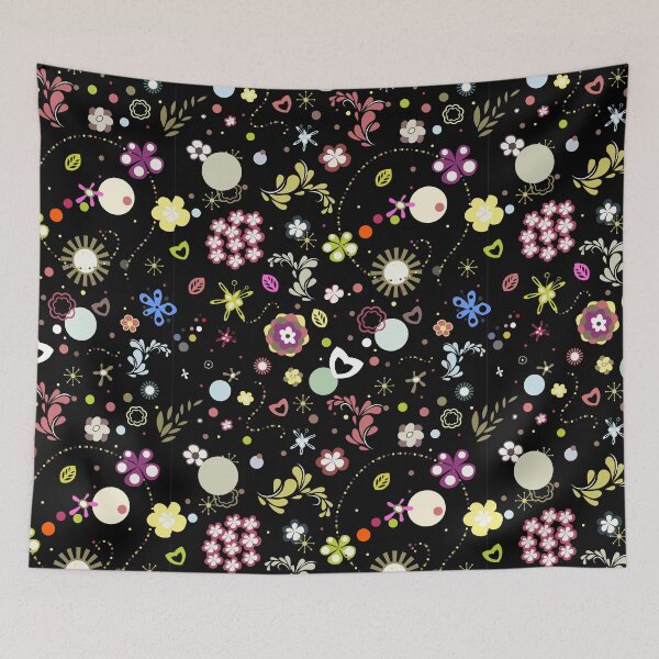 Item preview, Flowers Leaves Pattern Design for Tapestry print on demand online apparel and Home decor designed and sold by Sunnyhova.
