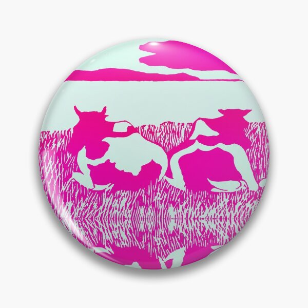Artikelvorschau, Kühe auf dem Feld, Rosa und Cremeweiß, Koeien, Samuel Jessurun de Mesquita entworfen und verkauft von SpiritGifts.
