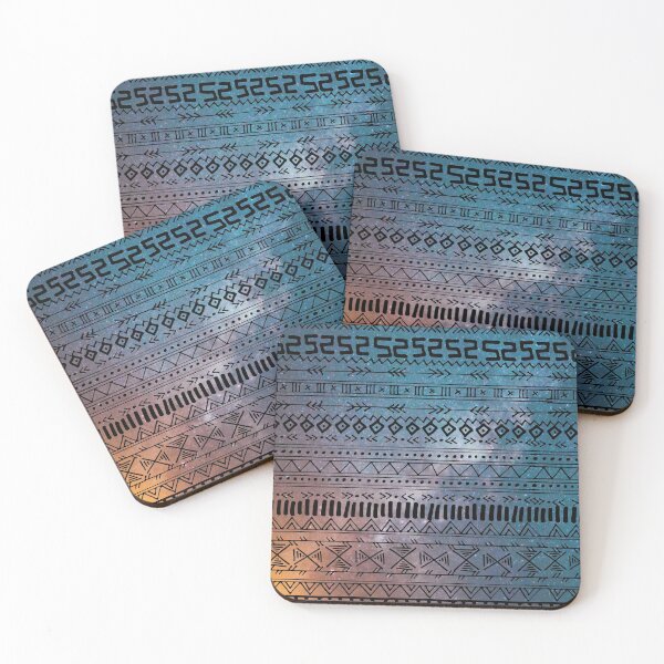 Item preview, Blue To Orange Gradient Aztec Pattern  designed and sold by Designs By YL.