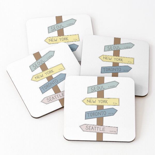 Item preview, Cities Sign, Seoul, New York, Toronto, Seattle, Favorite Cities designed and sold by SHiNStudio.