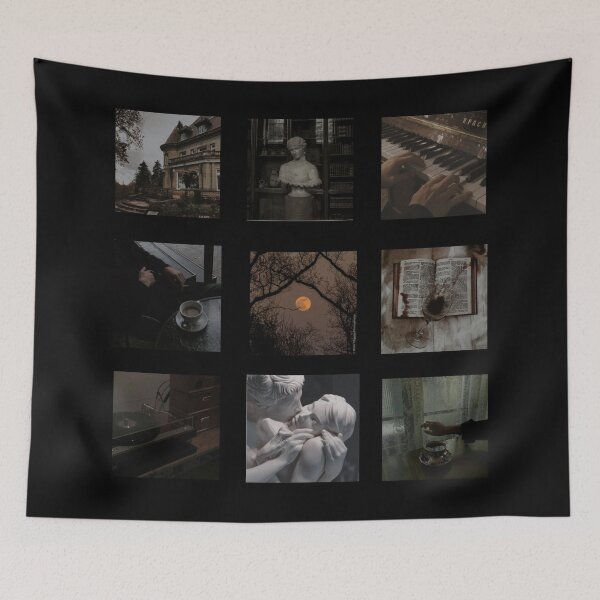Item preview, Dark Academia - Collage - Darkacademia - Wine, Books, and Moon designed and sold by Asher-and-Asher.