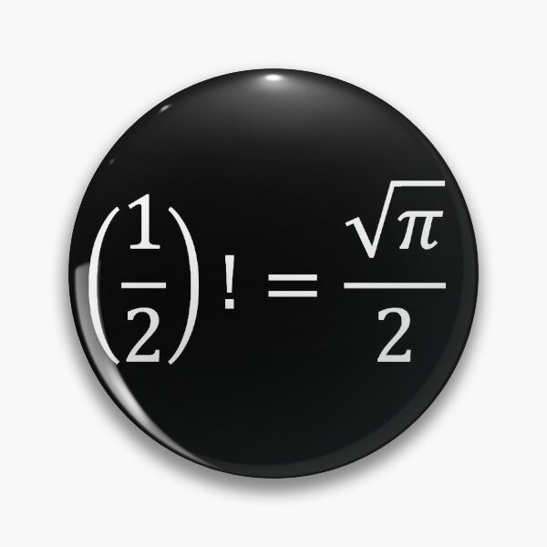 Item preview, factorial of one half, calculus and math designed and sold by NoetherSym.