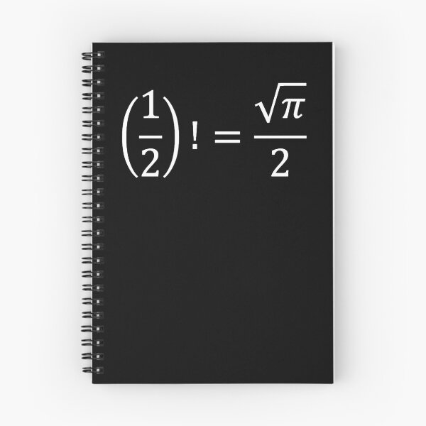 Item preview, factorial of one half, calculus and math designed and sold by NoetherSym.