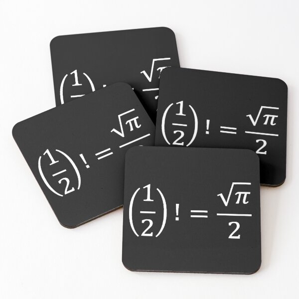Item preview, factorial of one half, calculus and math designed and sold by NoetherSym.