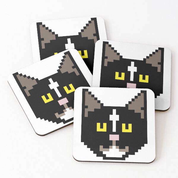 Item preview, Pixel black cat design designed and sold by CIMANN.