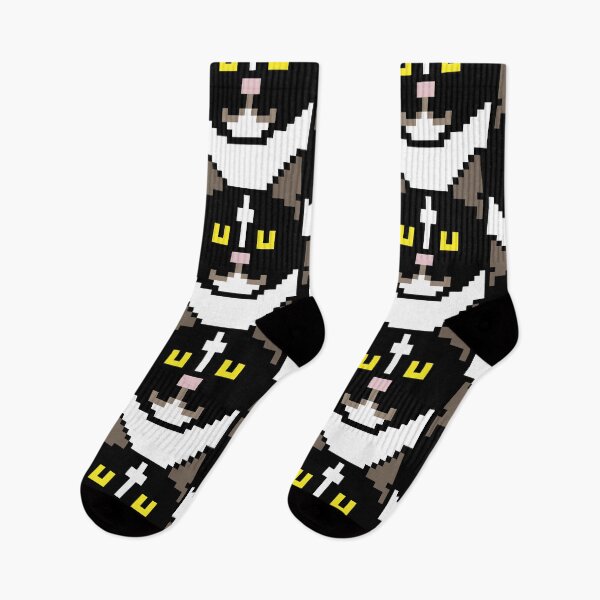 Item preview, Pixel black cat design designed and sold by CIMANN.