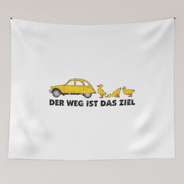Item preview, Retro 2CV duck - the journey is the goal saying designed and sold by 2CV-Oldtimers.
