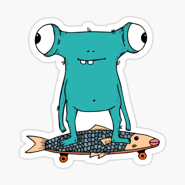 Sticker - Skate Monster – Safety Orange