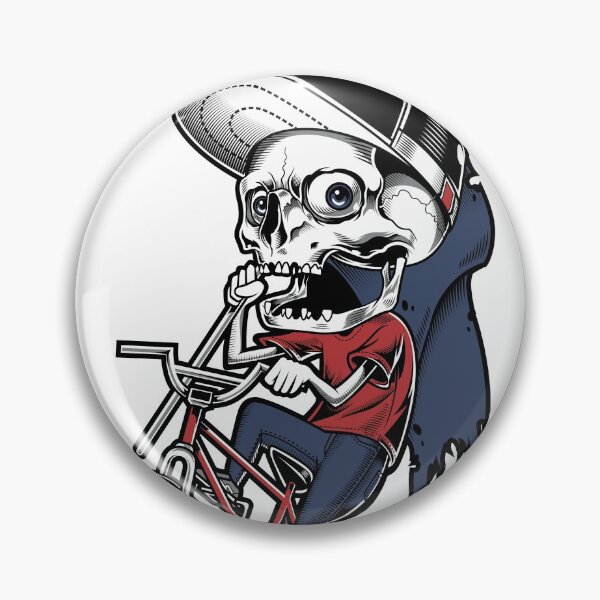 Item preview, Skull Riding BMX Bike Skeleton Bicycle Mountain Biker designed and sold by grinta2021.