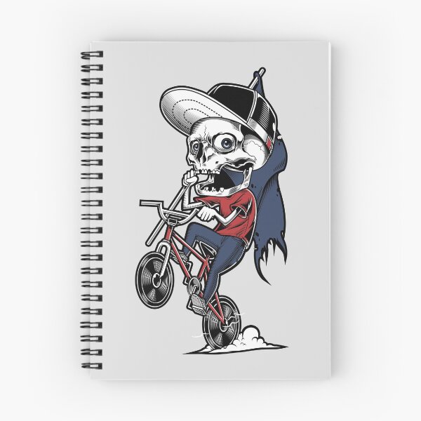 Item preview, Skull Riding BMX Bike Skeleton Bicycle Mountain Biker designed and sold by grinta2021.