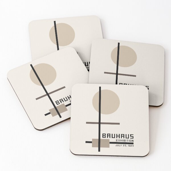 Item preview, Bauhaus Exhibition, Bauhaus Wall Art brown, Bauhaus Exhibition Print designed and sold by re-make-.