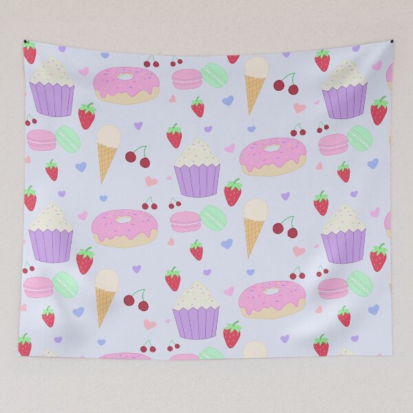 Item preview, Cute Dessert Pattern designed and sold by BubbleDes1gns.