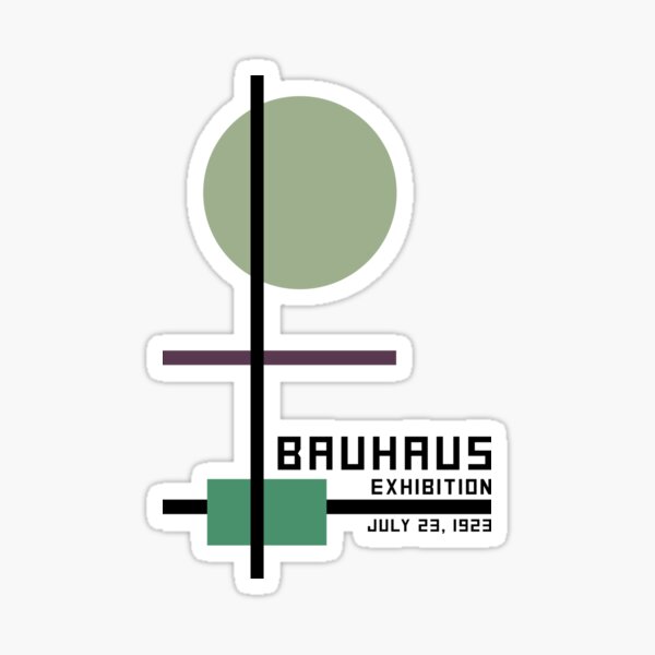 Item preview, Bauhaus Exhibition, Bauhaus Wall Art green, Bauhaus Exhibition Print designed and sold by re-make-.