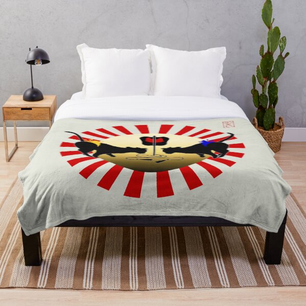 Item preview, Japanese Sumo Cats on classic gold disc with sunburst funny designed and sold by Ricogfx.