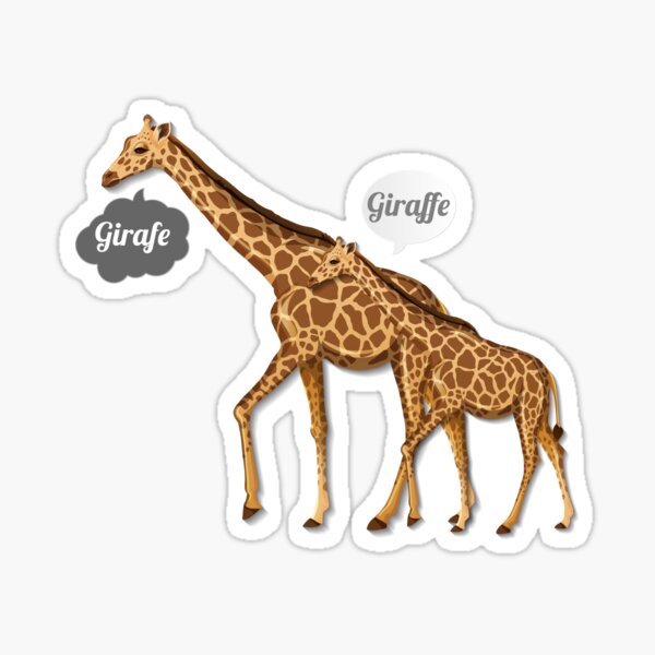 Girafe Stickers Redbubble