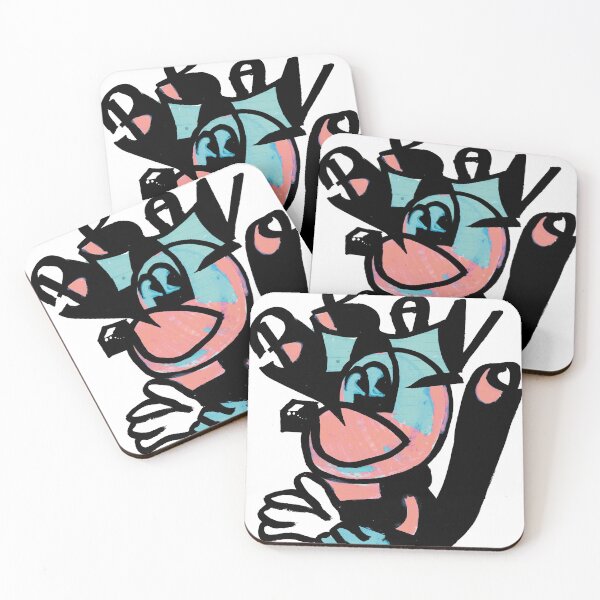 Item preview, Clapping monkey, BW, pink and blue designed and sold by Rone84.